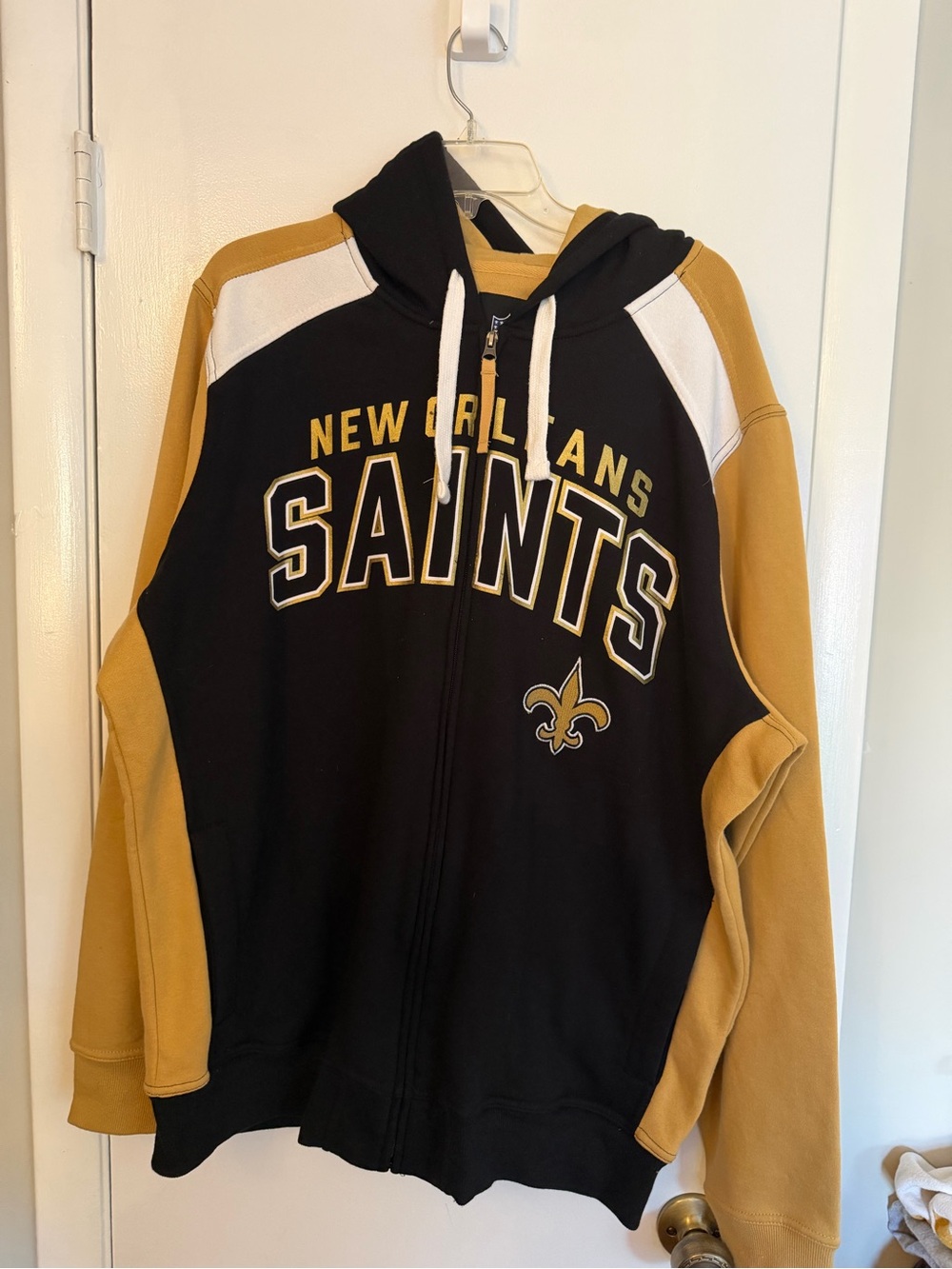 G-lll New Orleans Saints Extreme Full-Zip Hoodie Embroidered Fleur-de-lis Sz 2XL